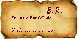 Endersz Renátó névjegykártya